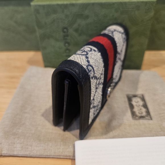Gucci Ophidia GG Coated Canvas Card Case Wallet Black - Picture 6 of 9